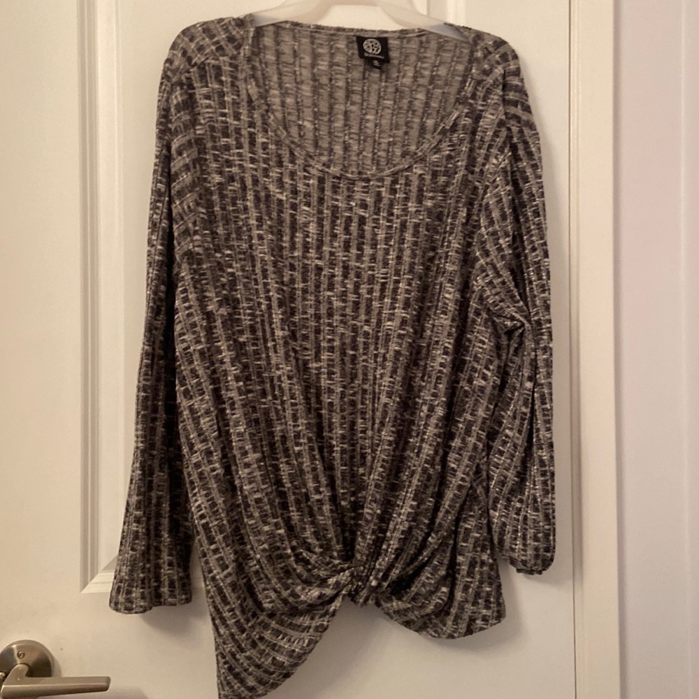 Gray casual, long sleeve shirt